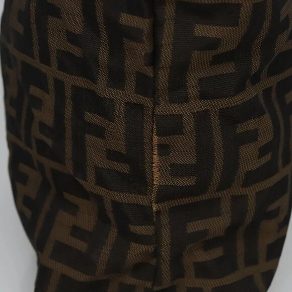 FENDI Zucca Canvas Hand Bag Brown Black Silver Auth EC490 - Picture 10 of 16